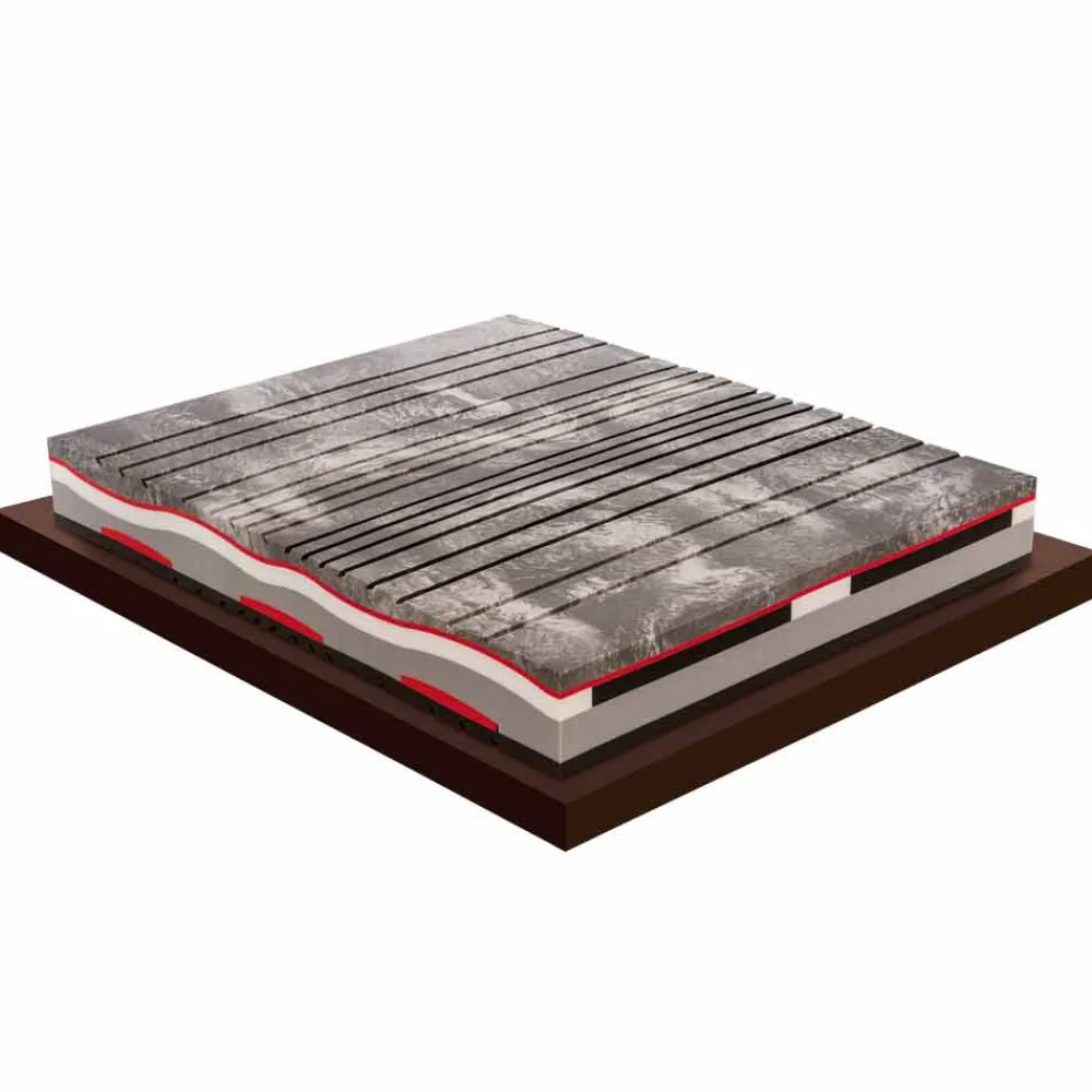 Viadurini Night Design Einzelbett Matratzen-Luxus Einzel-Matratze aus Memory Foam H 25 cm - Carbone