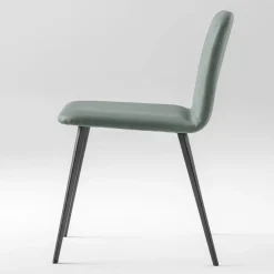 Viadurini Living Moderne Stühle-Luxus Ledersessel mit Metallbeinen Made in Italy, 2 Stück - Molde