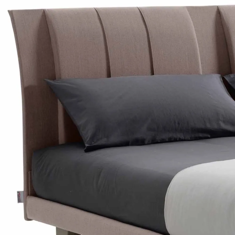 Viadurini Night Design Maßgeschneiderte Möbel|Polsterbetten-Luxus modernes Doppelbett gepolstert in Made in Italy Stoff - Gagia