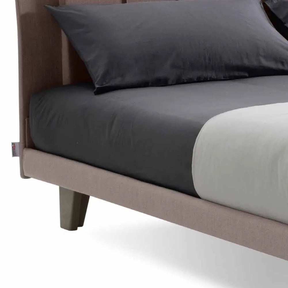 Viadurini Night Design Maßgeschneiderte Möbel|Polsterbetten-Luxus modernes Doppelbett gepolstert in Made in Italy Stoff - Gagia