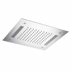 Viadurini Taps Duschköpfe-Luxus quadratischer Duschkopf aus Edelstahl mit Farbtherapie Made in Italy - Bilbo