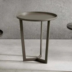 Viadurini Living Moderne Couchtische-Luxus runder Couchtisch aus lackiertem Metall Made in Italy - Mina