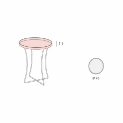 Viadurini Living Moderne Couchtische-Luxus runder Couchtisch aus lackiertem Metall Made in Italy - Mina