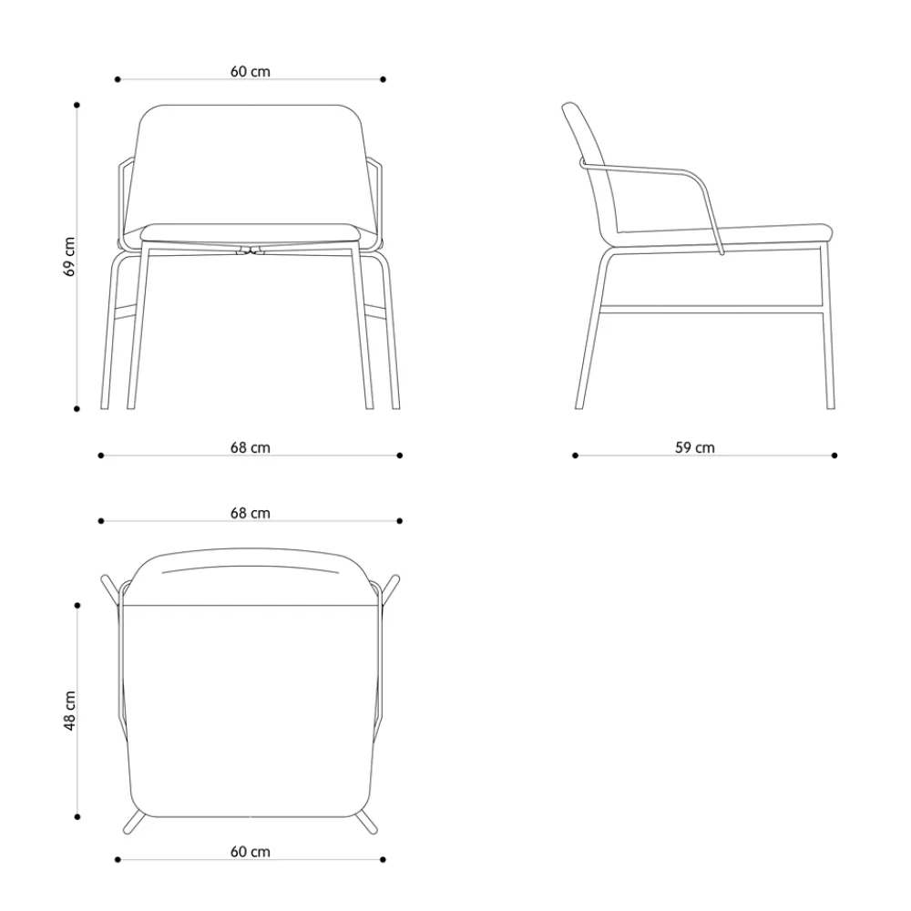 Viadurini Living Moderne Sessel-Luxus Samt Sessel mit Metallstruktur Made in Italy - Molde