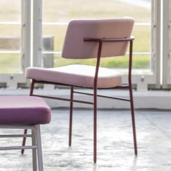 Viadurini Living Moderne Stühle-Luxus Stoff Stuhl mit Metallbasis Made in Italy, 2 Stück - Alaska