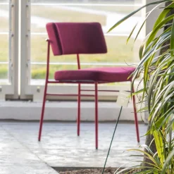 Viadurini Living Moderne Stühle-Luxus Stoff Stuhl mit Metallbasis Made in Italy, 2 Stück - Alaska