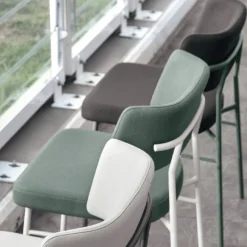 Viadurini Living Moderne Stühle-Luxus Stoff Stuhl mit Metallbasis Made in Italy, 2 Stück - Alaska