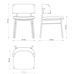 Viadurini Living Moderne Stühle-Luxus Stoff Stuhl mit Metallbasis Made in Italy, 2 Stück - Alaska