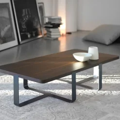 Viadurini Living Moderne Couchtische-Luxus-Couchtisch aus farbigem Metall und Holz - Anacleto