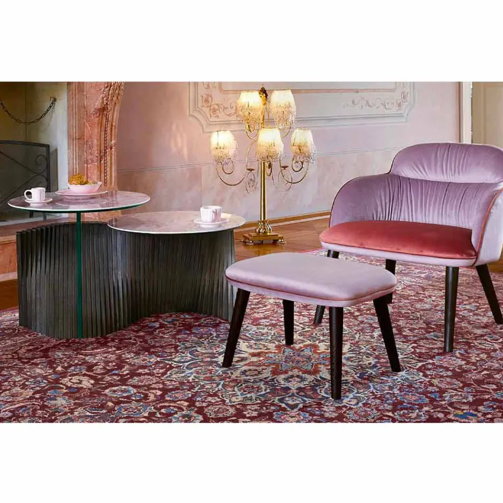 Viadurini Living Moderne Couchtische-Luxus-Couchtisch mit 2 runden Tops in Gres Made in Italy - Stockholm