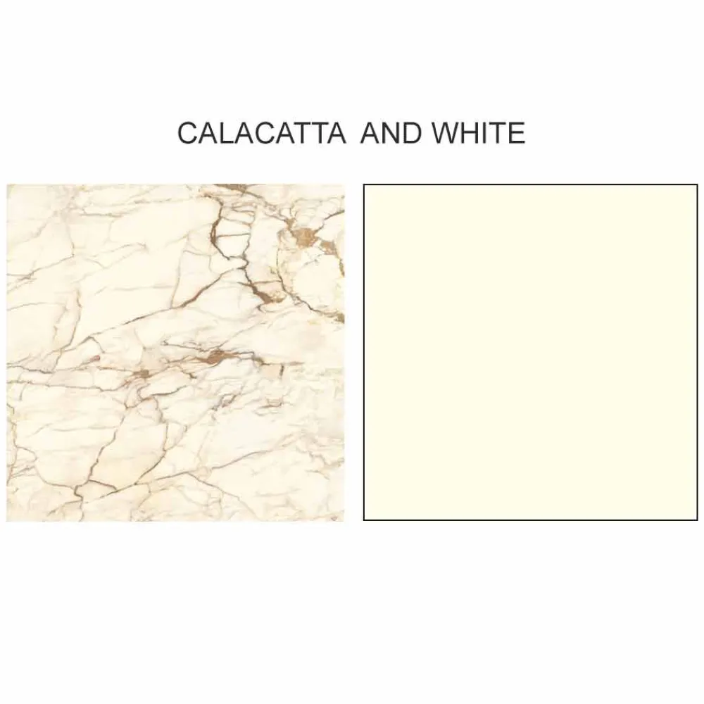 Viadurini Living Moderne Couchtische-Luxus-Couchtisch mit 2 runden Tops in Gres Made in Italy - Stockholm