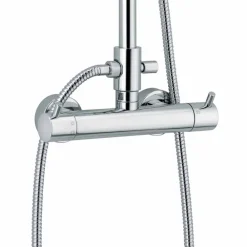 Viadurini Taps Duschsäulen-Luxus-Duschsäule in Messing-Chrom-Finish Made in Italy - Gallo