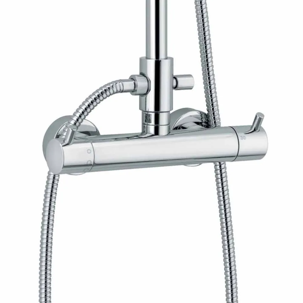 Viadurini Taps Duschsäulen-Luxus-Duschsäule in Messing-Chrom-Finish Made in Italy - Gallo