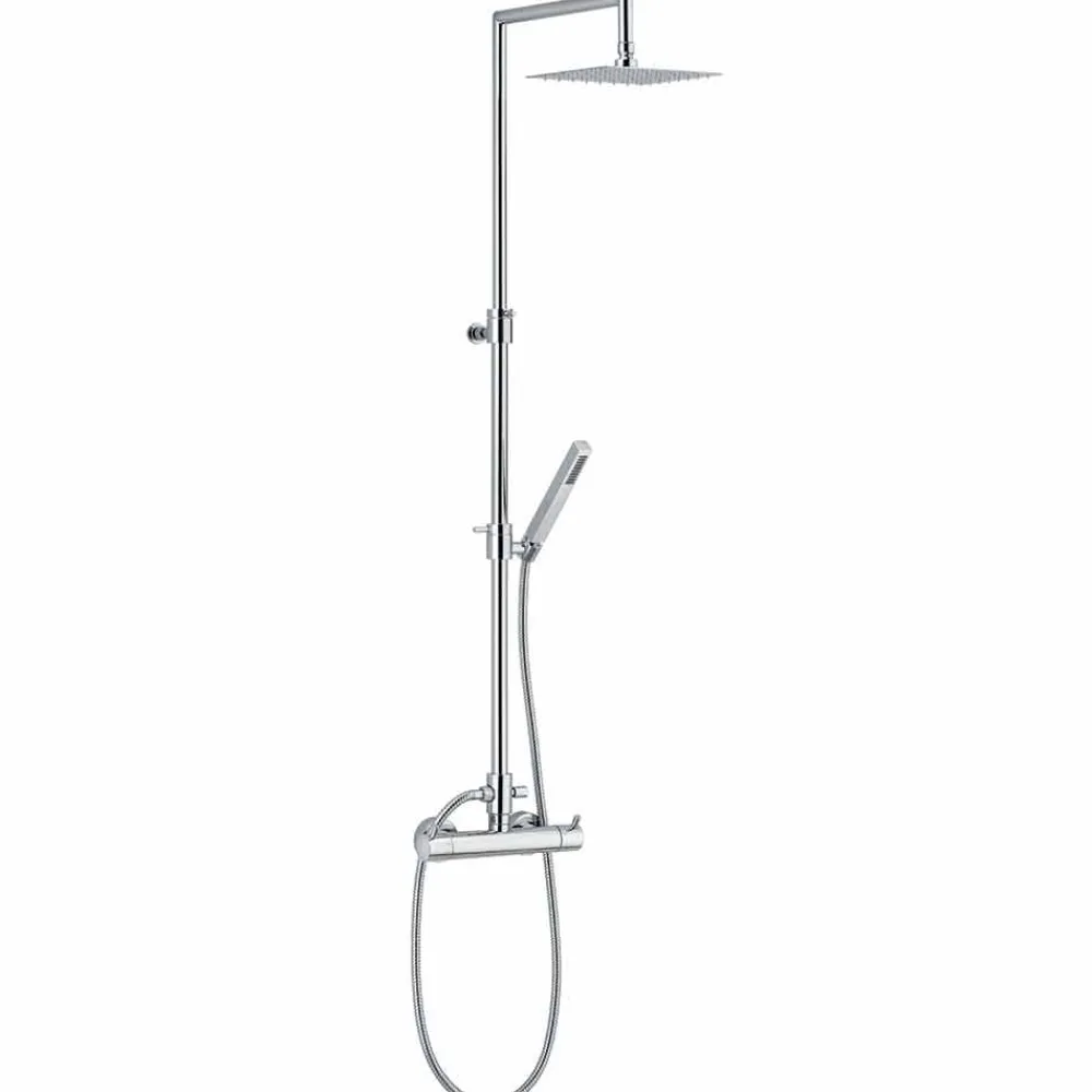 Viadurini Taps Duschsäulen-Luxus-Duschsäule in Messing-Chrom-Finish Made in Italy - Gallo