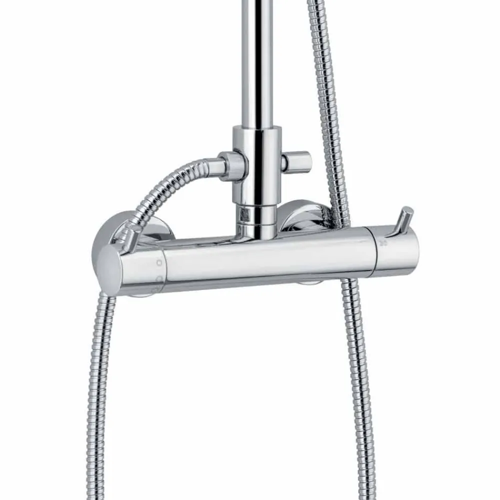 Viadurini Taps Duschsäulen-Luxus-Duschsäule in Messing-Chrom-Finish Made in Italy - Gallo