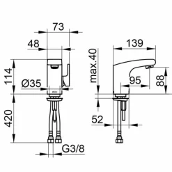 Viadurini Taps Waschbeckenarmaturen-Luxus-Einhebel-Badezimmer-Waschbecken Chrom-Finish - Gonzo