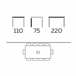 Viadurini Living Esstische-Luxus-Esstisch aus Rauchglas und geölter Esche Made in Italy - Croma