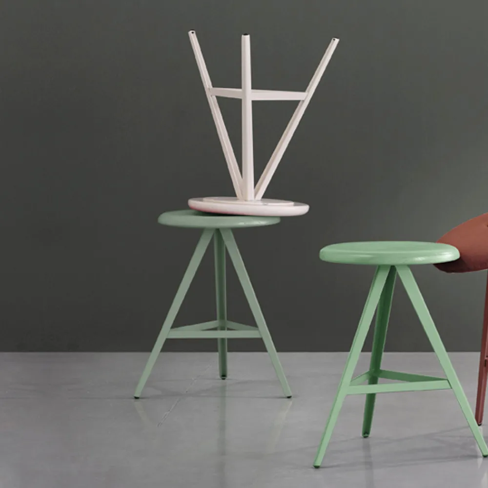 Viadurini Living Küchenhocker-Luxushocker aus Metall und massiver Esche Made in Italy, 2 Stück - Ulm