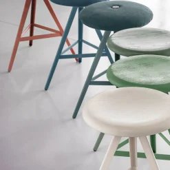 Viadurini Living Küchenhocker-Luxushocker aus Metall und massiver Esche Made in Italy, 2 Stück - Ulm