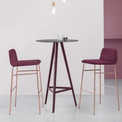 Viadurini Living Küchenhocker-Luxushocker mit Stoffbezug und Metallbasis Made in Italy - Molde