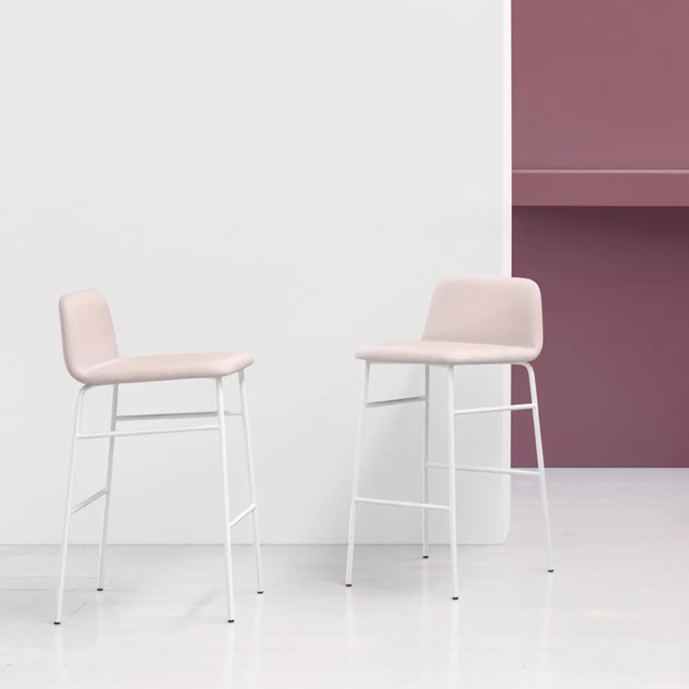 Viadurini Living Küchenhocker-Luxushocker mit Stoffbezug und Metallbasis Made in Italy - Molde