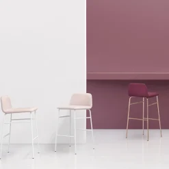 Viadurini Living Küchenhocker-Luxushocker mit Stoffbezug und Metallbasis Made in Italy - Molde