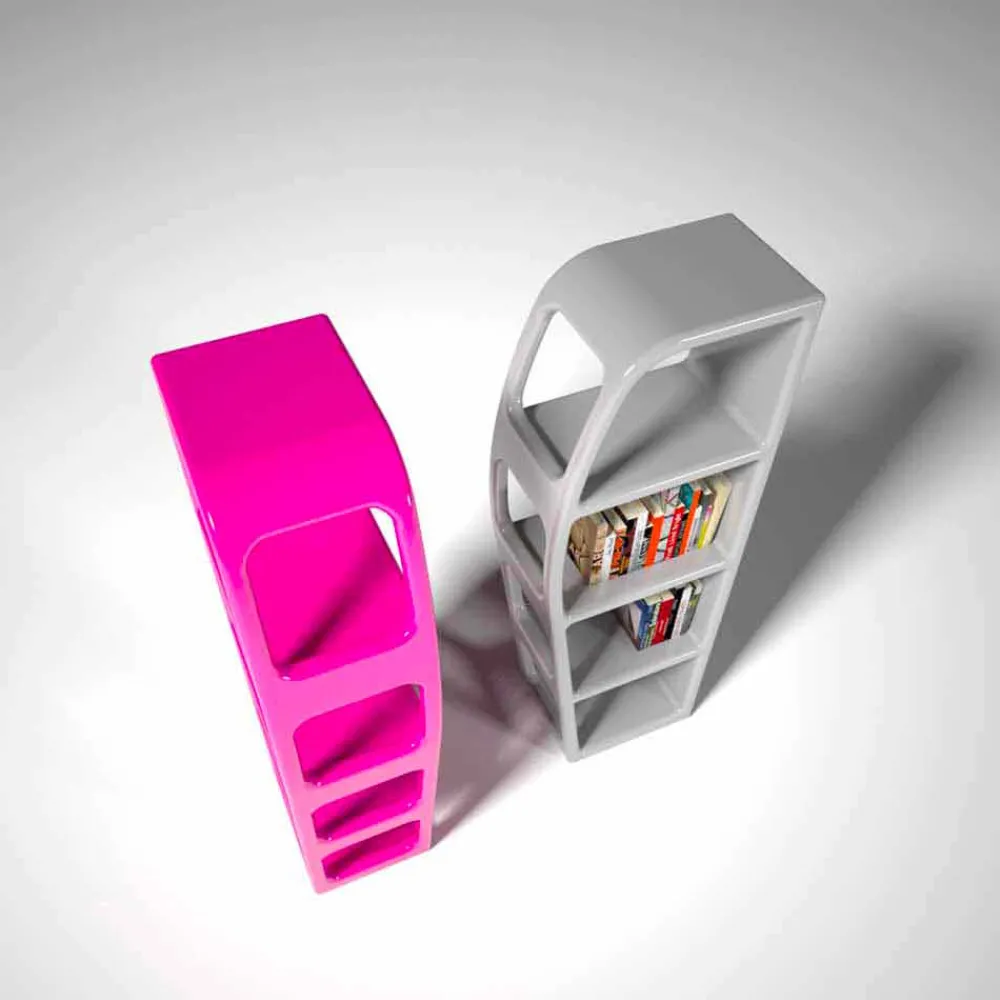 Viadurini Design Moderne Design Bücherregale-Made in Italy Bücherregal B-Side in modernem Design