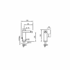 Viadurini Taps Bidetarmaturen-Made in Italy Bidetmischer mit Seitenhebel - Panela