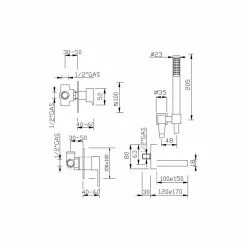 Viadurini Taps Badewannearmaturen-Made in Italy Design Eingebauter Badewannenmischer - Bibo