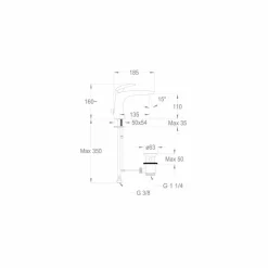 Viadurini Taps Waschbeckenarmaturen-Made in Italy Design Messing Waschtischmischer - Filipo