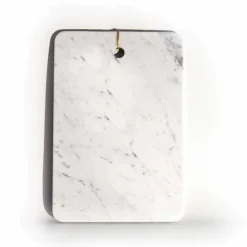 Viadurini Kitchen Küchenzubehör-Made in Italy Design Schneidebrett aus Carrarra White Marble - Masha