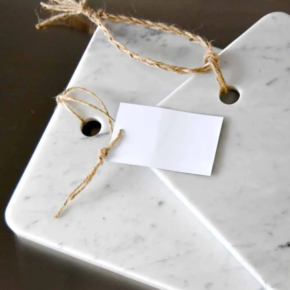 Viadurini Kitchen Küchenzubehör-Made in Italy Design Schneidebrett aus Carrarra White Marble - Masha