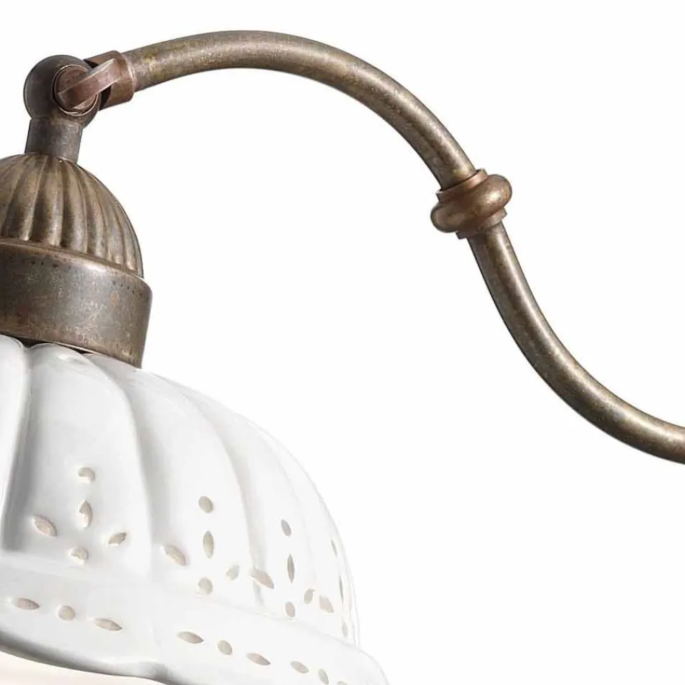 Il Fanale Vintage Wandleuchten-Made in Italy Designer Wandstrahler im Liberty Stil Anita