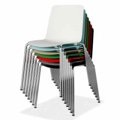 Viadurini Living Moderne Stühle-Made in Italy Esszimmerstuhl aus Metall und Polypropylen, 4-teilig - Carlita