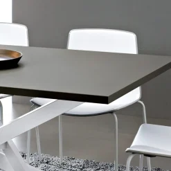 Viadurini Living Esstische-Made in Italy Hochwertiger Fenix- und Weißmetall-Küchentisch - Carlino