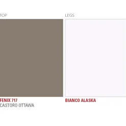 Viadurini Living Esstische-Made in Italy Hochwertiger Fenix- und Weißmetall-Küchentisch - Carlino