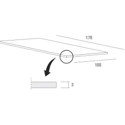 Viadurini Living Esstische-Made in Italy Hochwertiger Fenix- und Weißmetall-Küchentisch - Carlino