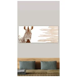 Viadurini Decor Blumen Bilder-Malerei mit Zebra, hergestellt mit Laser, hergestellt in Italien – Yuuka