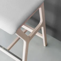 Viadurini Living Küchenhocker-Massiver Buchenhocker mit Sitz aus Stoff Made in Italy - Regensburg