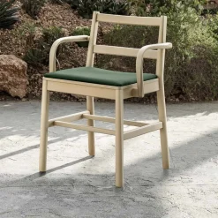 Viadurini Living Moderne Stühle-Massiver Buchenstuhl mit Armlehnen und gepolstertem Sitz Made in Italy - Nora