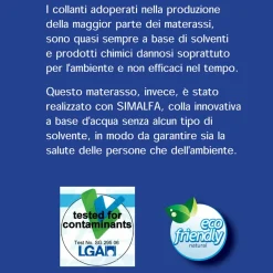 Viadurini Night Design Einzelbett Matratzen-Matratze Bio Forma Single, sicher und langlebig