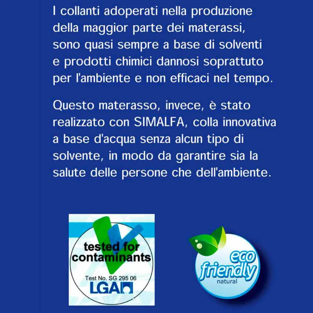 Viadurini Night Design Einzelbett Matratzen-Matratze Bio Natur Einzelne, Qualität und Komfort