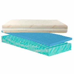 Viadurini Night Design Queen Size Matratze-Matratze Bio, Natur, Quadratisch und eine Hälfte mit Speicher Airsensitive