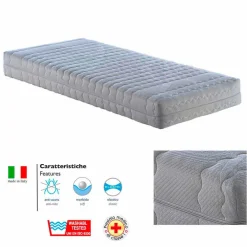 Viadurini Night Design Doppelbett Matratzen-Matratze Ecoforma 7 Zone Doppel Foam