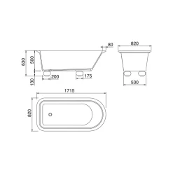 Viadurini Bathroom Freistehende Badewannen-Mattweiße Solid-Surface-Badewanne mit Füßen – Degrees