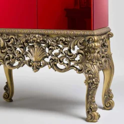 Viadurini Living Vitrinen-Möbel mit geschnitzte Basis aus Holz,luxury Design, made in Italy, Sam