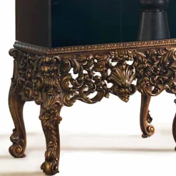 Viadurini Living Vitrinen-Möbel mit geschnitzte Basis aus Holz,luxury Design, made in Italy, Sam