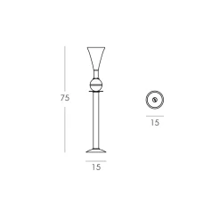 SLIDE Klassische Tischlampen-Mehrfarbige Tischlampe Carmen aus Aluminium, hergestellt in Italien