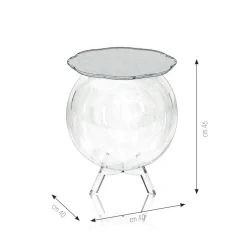 Viadurini Living Moderne Couchtische-Mehrzweck-Containertisch aus transparentem Plexiglas, hergestellt in Italien – Scar