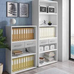 Viadurini Living Moderne Design Bücherregale-Melaminbeschichtetes Holzbücherregal in verschiedenen Größen – Zinn